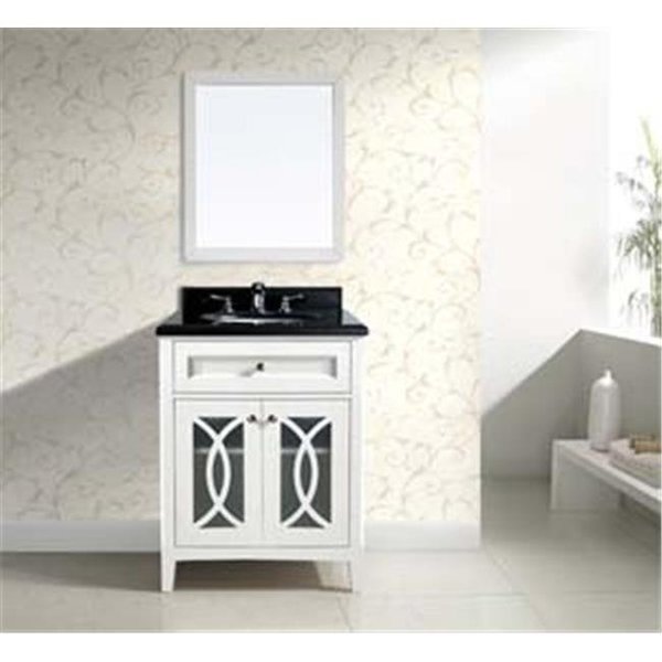 Dawn Kitchen & Bath Products Inc Dawn Kitchen AACC302134-01 Solid Wood Frame With Glass Doors And Drawers; Beige White AACC302134-01
